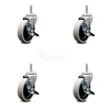 Service Caster Choice Bussing Utility Cart Swivel Caster Locking Replacement Set CHO-SCC-GR05S410-TPRS-SLB-716138-4